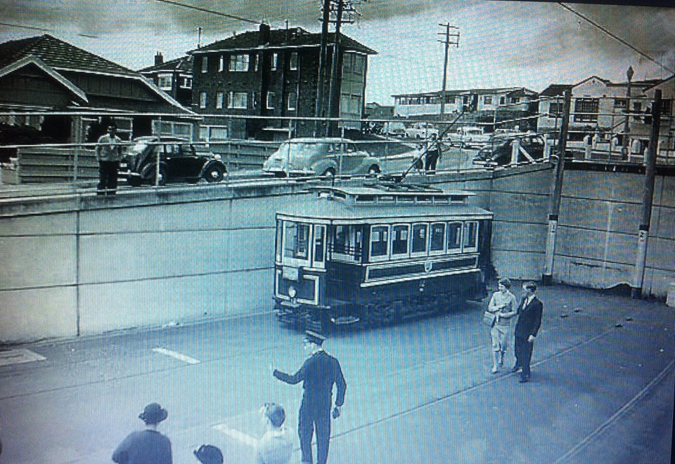 north bondi tram terminus 1954